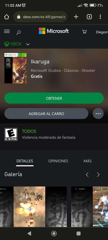 Xbox: IKARUGA gratis región argentina