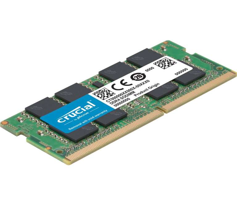 Amazon: Crucial Memoria RAM para laptop de 32 GB (2 x 16 GB) DDR4 3200 MHz CL22 (o 2933 MHz o 2666 MHz) | Oferta de Prime Day
