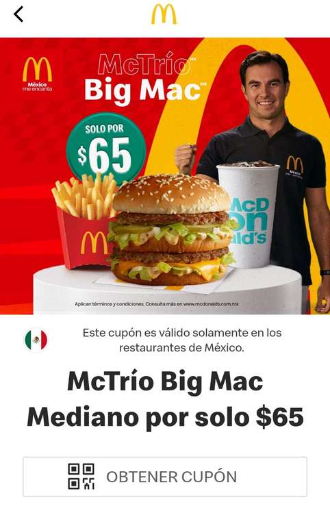 McDonald's: McTrío por $65 (últimas horas)