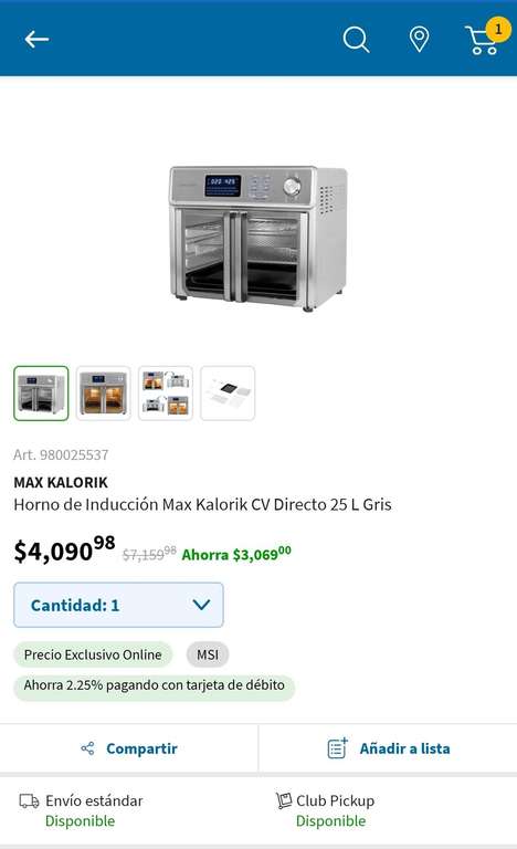Grupo Walmart: Horno Eléctrico Max Kalorik 25 Litros Puertas de Vidrio -  promodescuentos.com