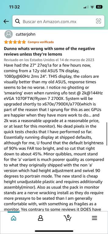 Amazon: KOORUI Monitor QHD 27 Pulgadas 144 Hz, VA, 1 ms, DCI-P3 90% Gama de Colores, Compatible con FreeSync G-Sync