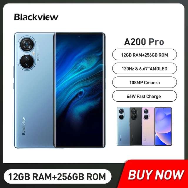 AliExpress: Celular Blackview A200 Pro 12GB RAM 256GB ROM 120hz | Pagando en dólares