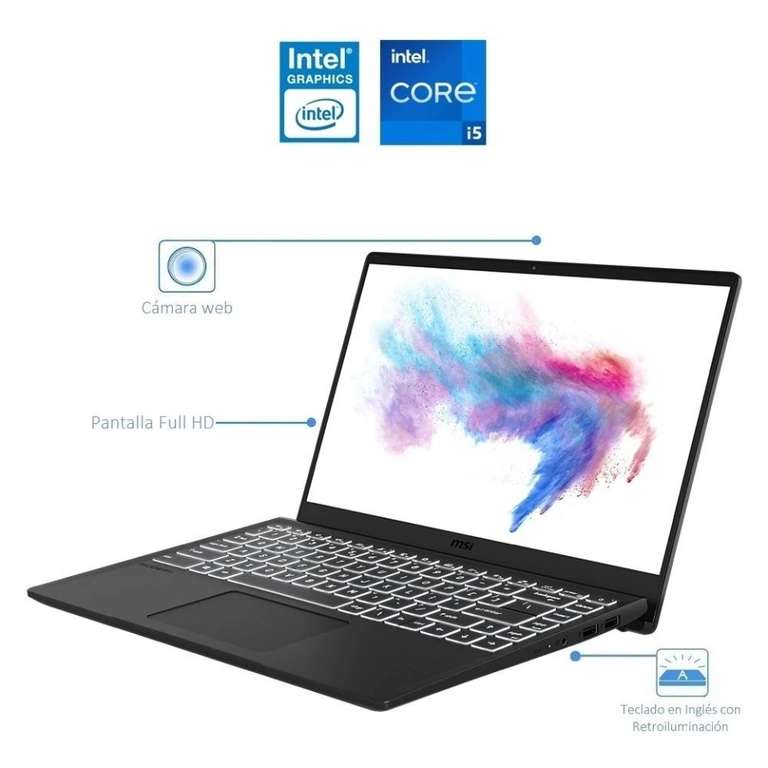 Walmart Super: Laptop MSI Modern Ultra thin Intel Core i5 Gen 10th 8GB RAM 128GB SSD
