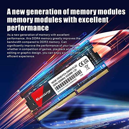 Amazon: Kuesuny 16GB DDR4 3200MHz SODIMM