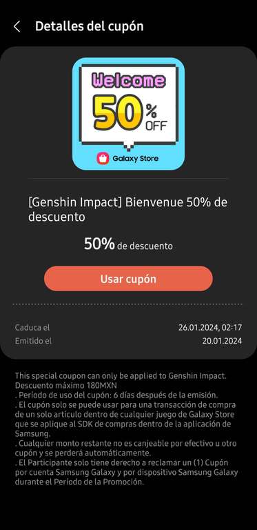 Genshin Impact x Galaxy Store -50%