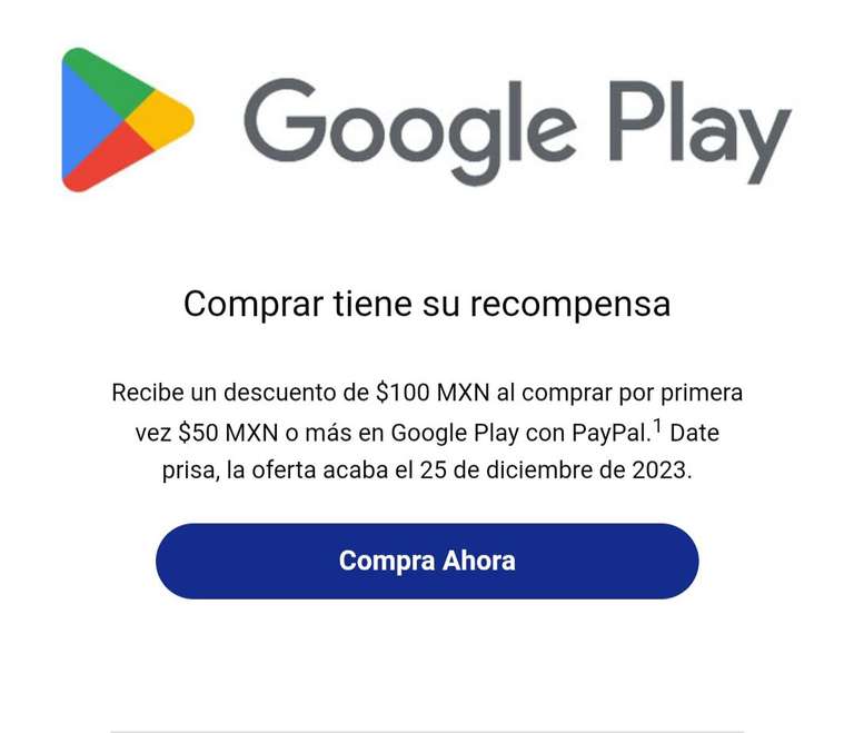 PayPal: Cupones Rappi Prime, Google play, Palacio de Hierro