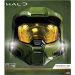 Amazon: Halo Master Chief - Casco de lujo con soporte, luces LED