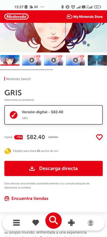 GRIS en Nintendo eShop México