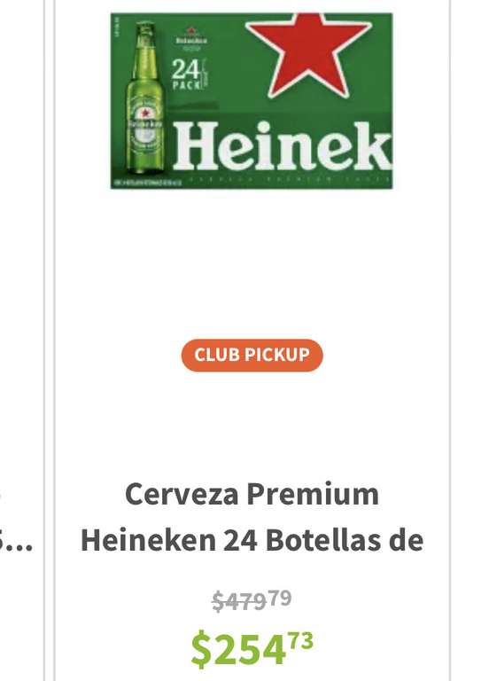 Sam's Club Pickup: 24 Cervezas Heineken