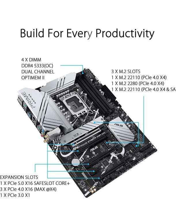 Amazon: Tarjeta madre Intel Asus Prime Z790-P WIFI D4