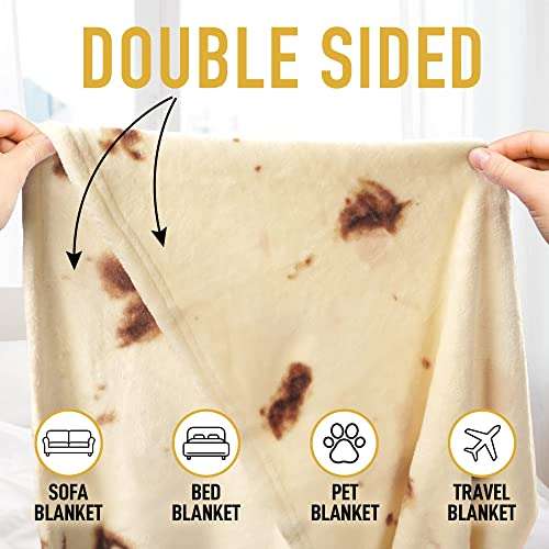 Amazon: Manta en forma de tortilla 152cm
