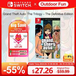 AliExpress: Grand Theft Auto Trilogy Definitive Edition para Nintendo Switch