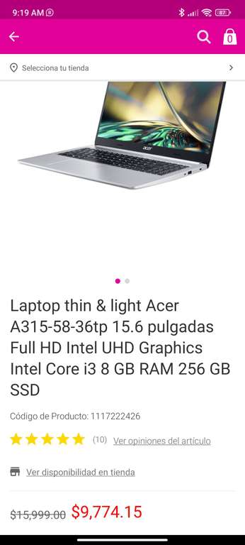 Liverpool Laptop thin & light, 8/256 SSD, tarjeta gráfica, core i3, 64 bits.