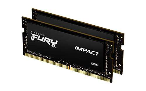 Amazon: Kingston Fury Impact 64GB Kit (2x32GB) 3200Mhz DDR4 CL20 (KF432S20IBK2/64)