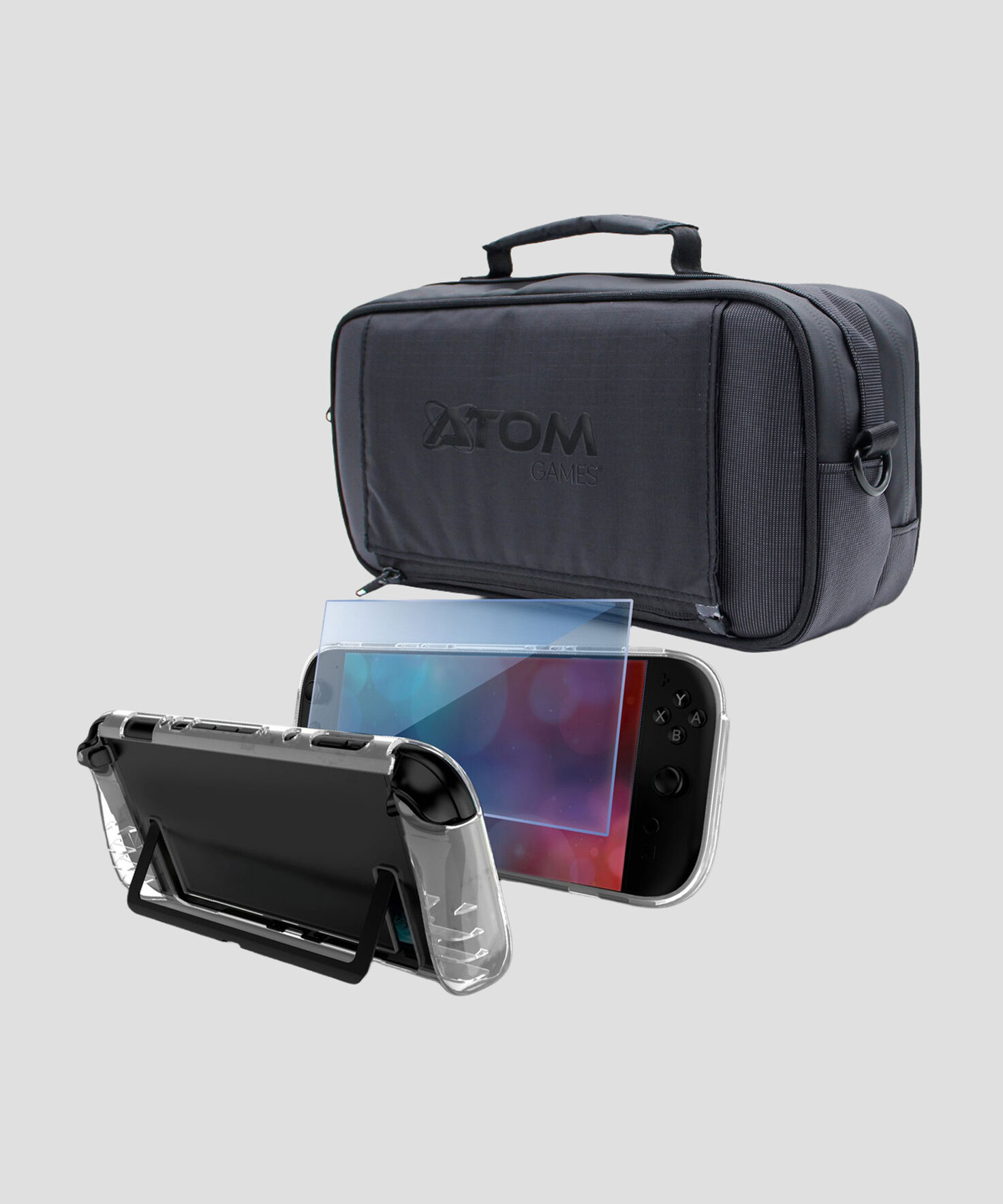 El Palacio de Hierro: Atom Games Set Apex Protect (maletín, mica y Tpu transparente) para Nintendo Switch 2