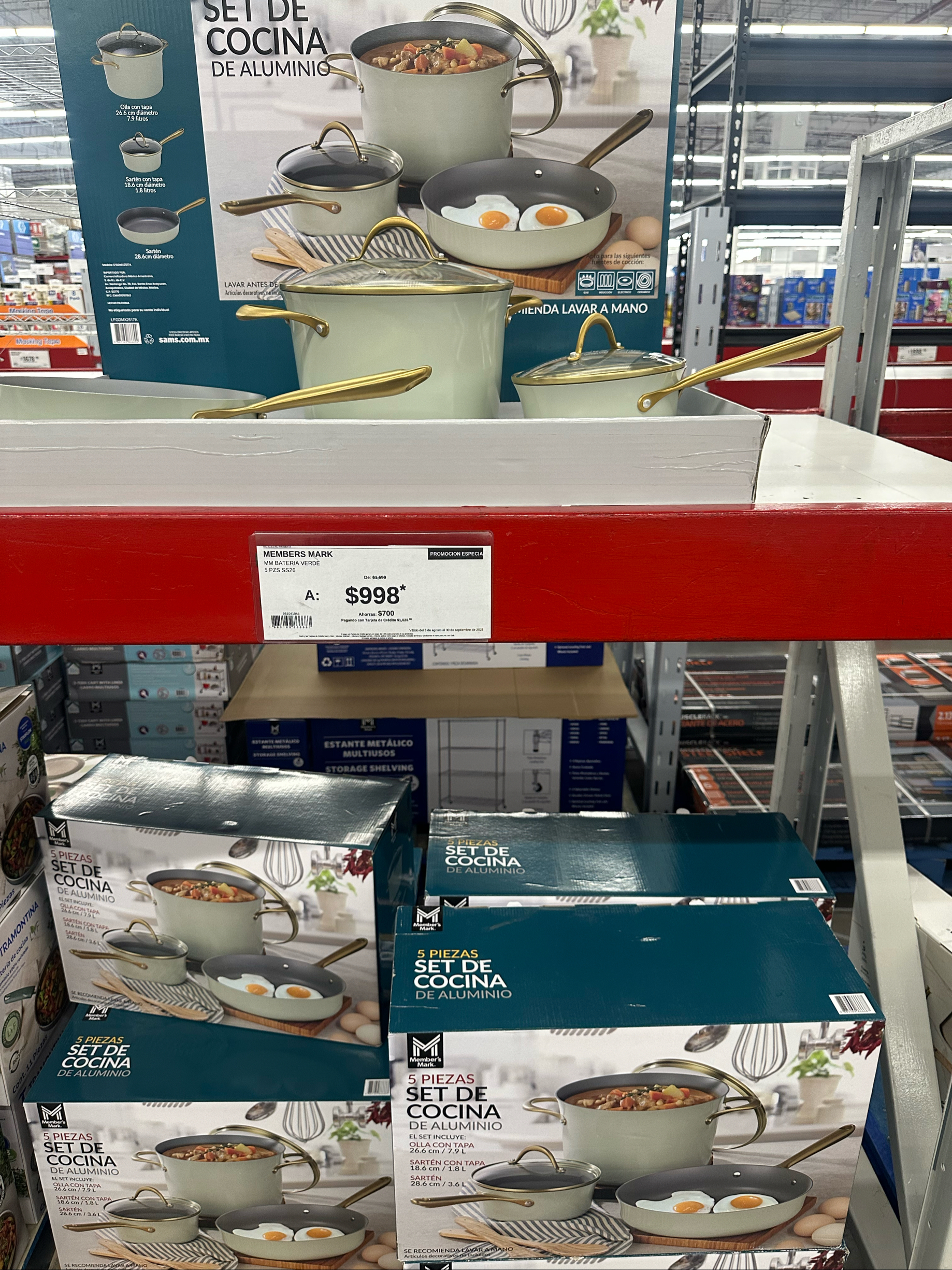 Sams Club: Batería de Cocina Members Mark 5 piezas