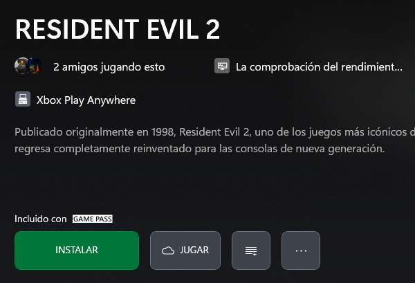 Xbox : Resident evil 2 Remake gratis para pc si ya tienes la versión de Xbox.