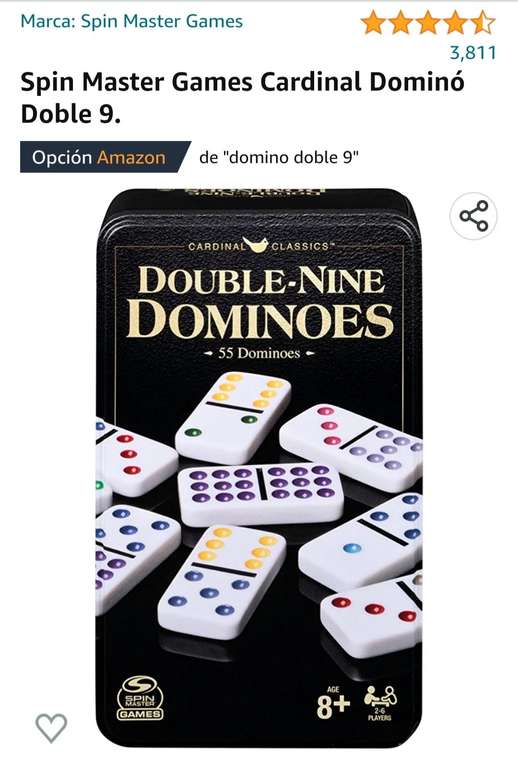 Amazon: Domino doble 9
