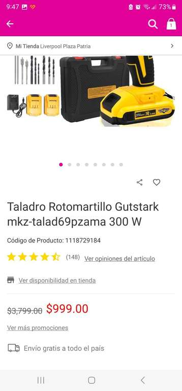 Liverpool: Taladro-rotomartillo-gutstark-mkz-300-w