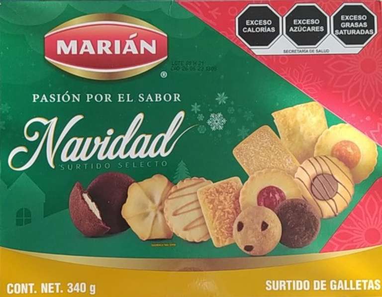Chedraui: caja de galletas Marián surtido selecto 340g