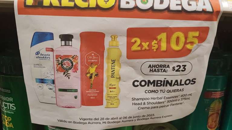 Bodega Aurrerá Shampoo 2x$105