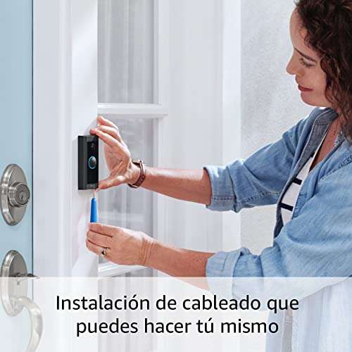 Amazon: Ring Video Doorbell Wired con adaptador de corriente y una cámara de seguridad Ring Stick Up Cam Battery - Blanca