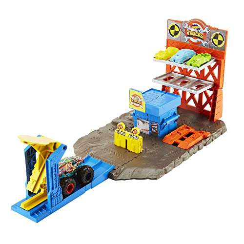 Amazon: Hot Wheels Monster Trucks, Pista de juguete para niños Estación de Explosiones.