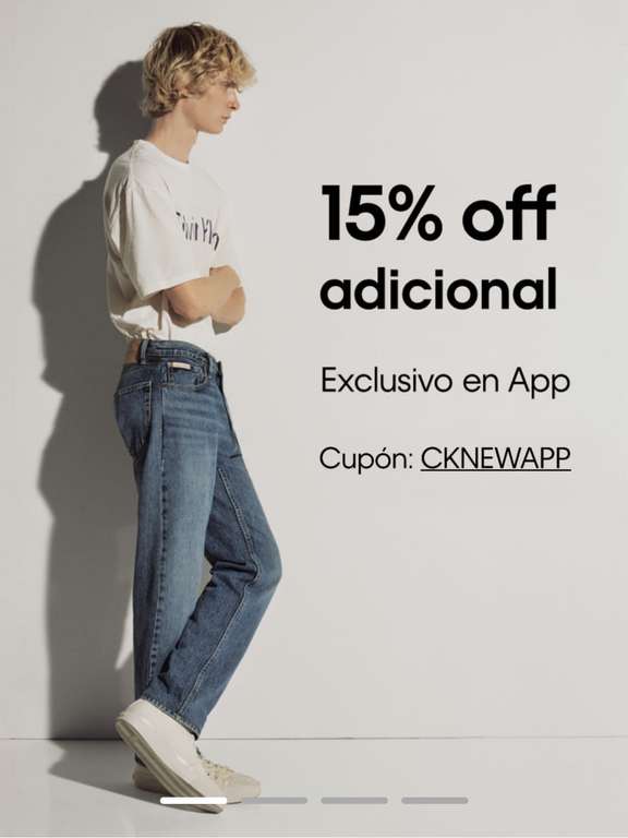 Calvin Klein - 15% off adicional.