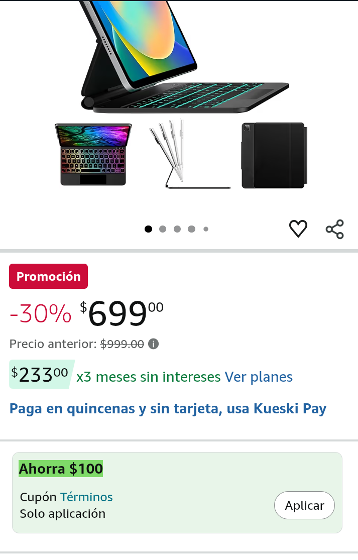 Amazon: Teclado para iPad