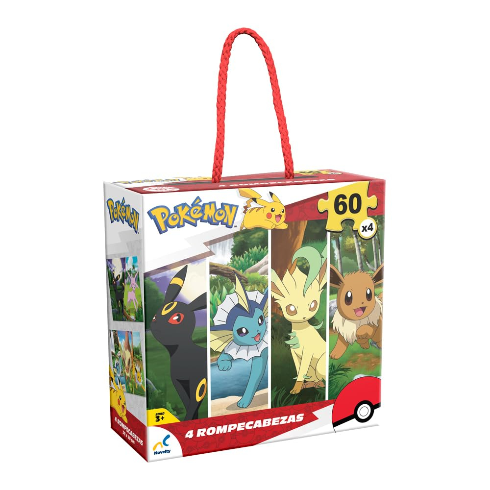 Amazon: Rompecabezas 4 En 1 Pokemon Eevee