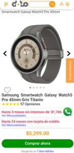 Doto: Galaxy Watch 5 pro versión WiFi -Bluetooth