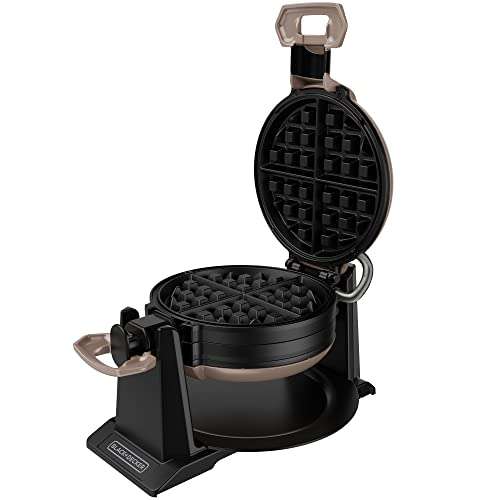 Amazon: Waflera BLACK+DECKER Giratoria prepara 2 waffles a la vez
