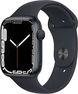 Amazon: Apple Watch Series 7 (GPS, caja de aluminio medianoche de 45 mm) con correa deportiva medianoche, regular (renovado)