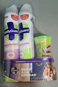 Chedraui Selecto: Pack de Desinfectante Family Guard (tipo Lysol). 2 unidades de 400ml c/u incluye de regalo 2 Play-Doh de 112g