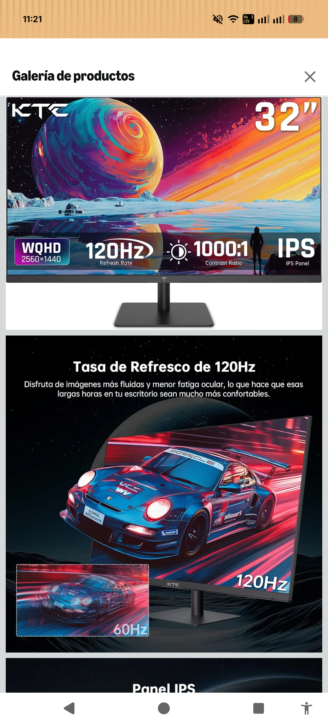 Amazon: Monitor ktc de 32 pulgadas 2k