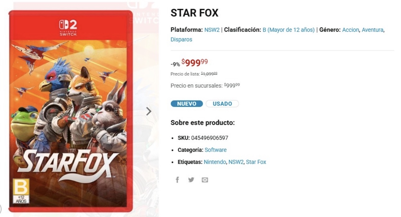 (TIENDA FÍSICA) Game Planet: (Happy Hour) Star Fox Nintendo Switch 2 (LEER DESCRIPCIÓN)