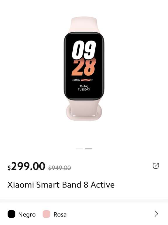 Xiaomi Shop: Xiaomi Smart Band 8 Active precio con cupón.