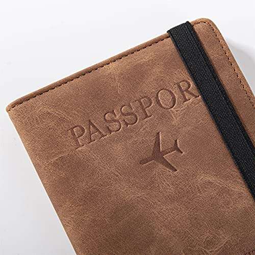 Amazon: Porta Pasaporte de cuero con compartimientos viajeros (Varios Colores)