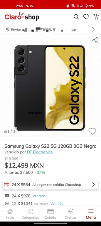 Claro Shop: Samsung Galaxy S22 5G