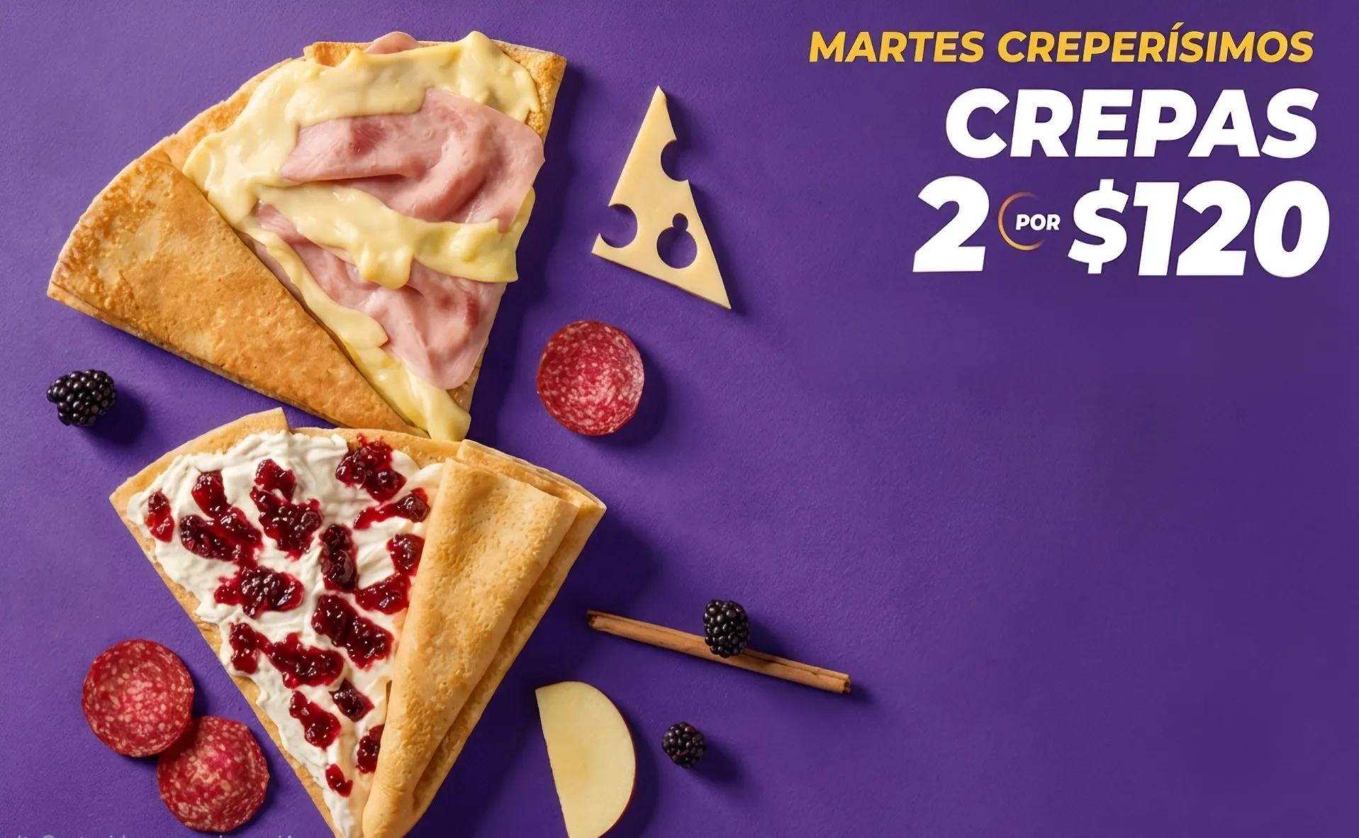 Cinépolis: Martes Creperísimos | 2 Crepas x $120