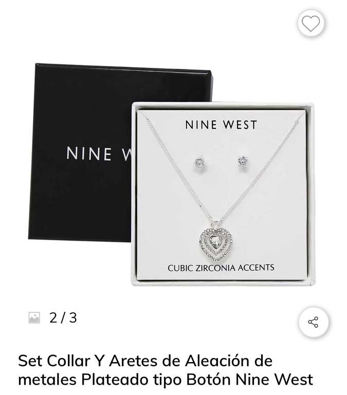 Claro Shop: Set de aretes y collar marca NINE WEST