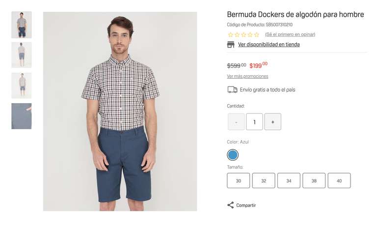 Suburbia Bermuda Dockers de algod n para hombre promodescuentos