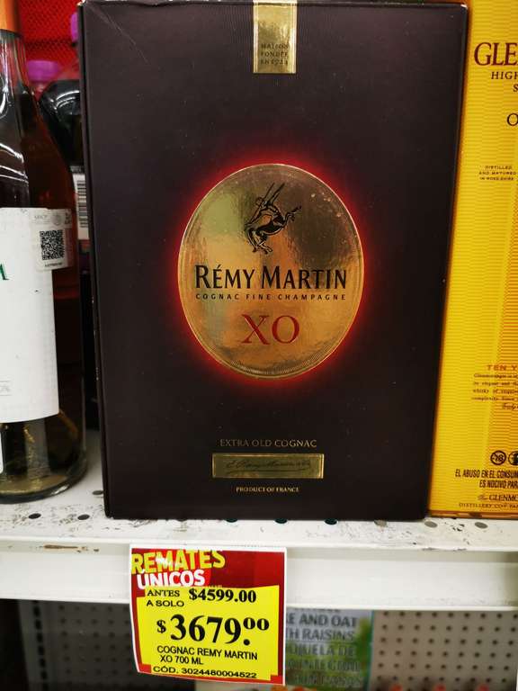 Remy Martin XO (extra old cognac) visto en Sorianita Tepic