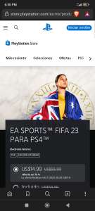 PlayStation: FIFA 23 PS4 (versión digital)