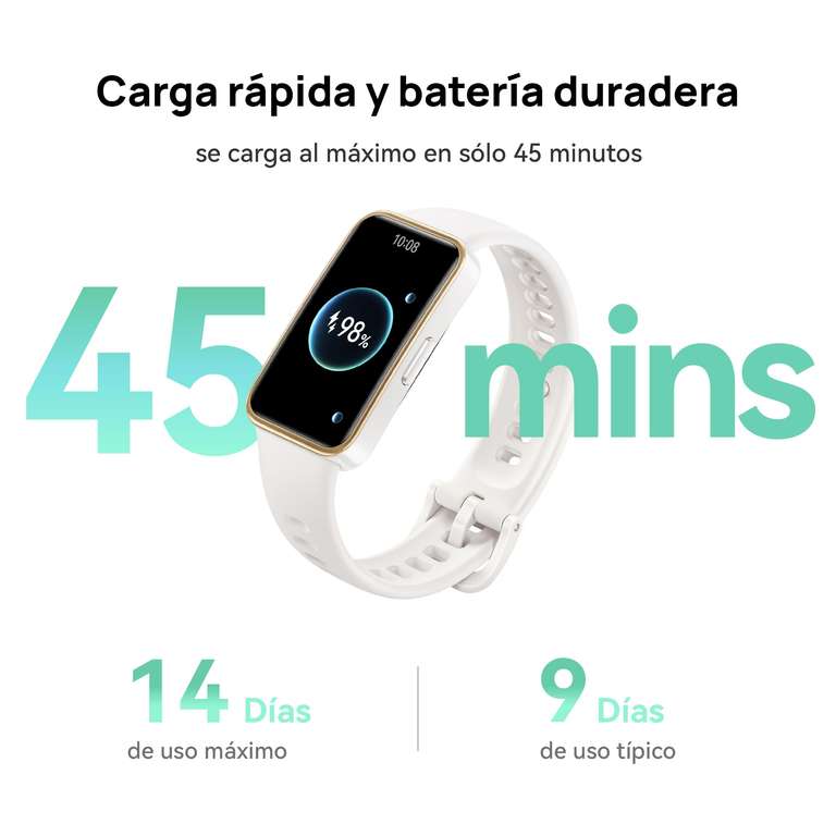 Amazon: Huawei Band 9, 1.47”AMOLED, Batería 2 semanas, Mayor precisión de medición, Garantía nacional (Negra ó Rosa)