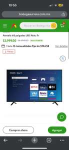 Bodega Aurrera: 2 TV Philips 40 pulgadas Roku TV renovadas ($2776 c/u)