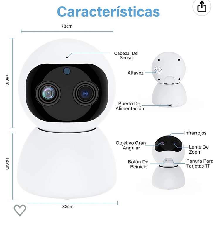 Amazon: TYC Camaras de doble lente,4MP WiFi 399.00 CON CUPÓN