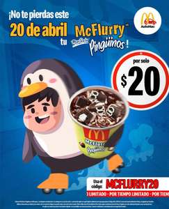 McDonald’s: McFlurry de Pingüinos en $20