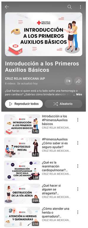 Cruz Roja Mexicana - Curso Gratuito en línea de Primeros Auxilios