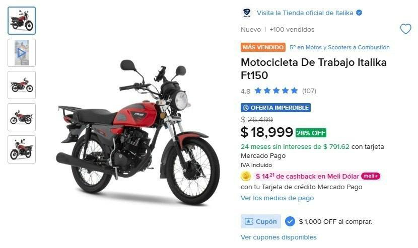 Mercado Libre: Motocicleta De Trabajo Italika Ft150